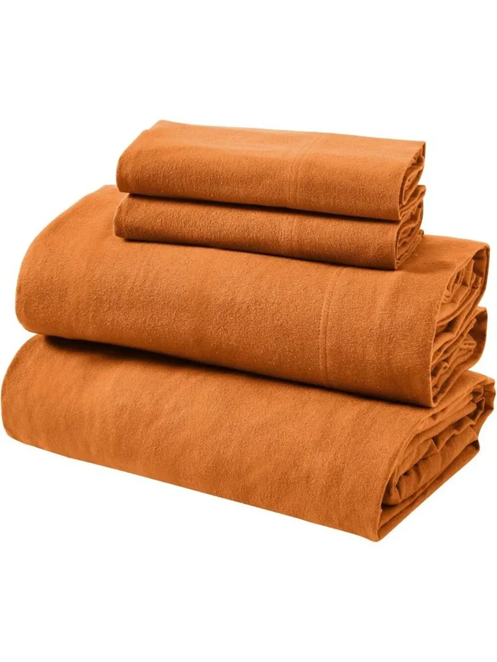 Cozy Flannel Cotton Sheet Set, Warm Bedding, Deep Pocket Fitted, 2 Pillowcases